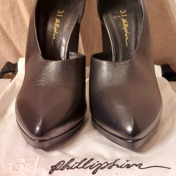 🔥Host Pick🔥3.1 Phillip Lim black leather stiletto platform pumps, EU40/9, EUC - Picture 2 of 14